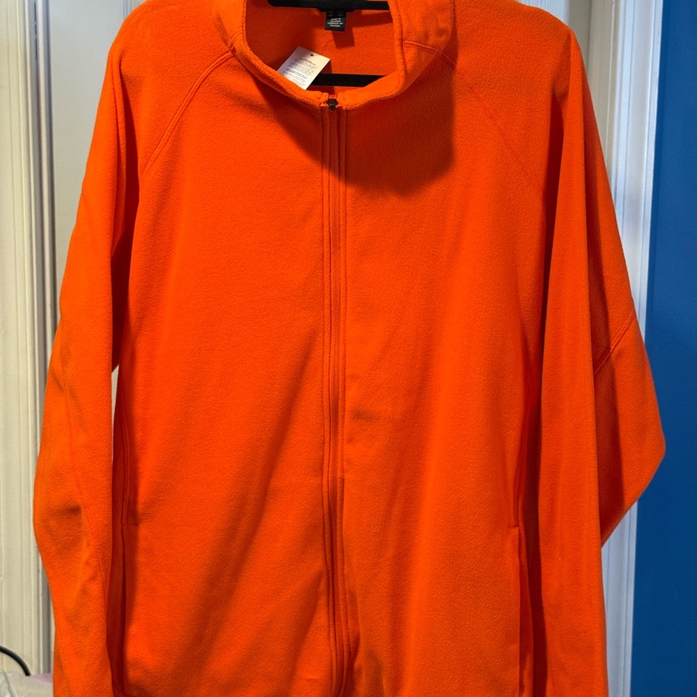 Lands End Bright Orange Zip-Up Jacket. Size 4X